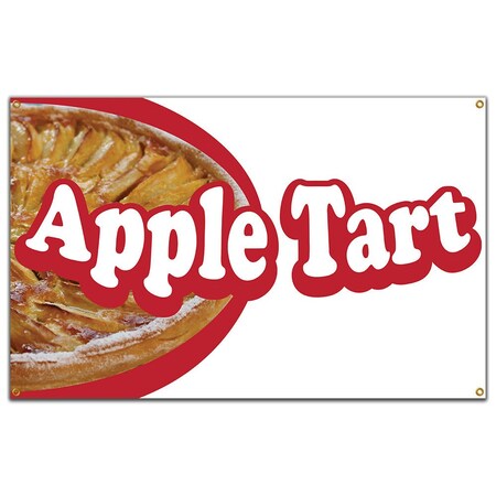 Signmission Apple Tart Banner Concession Stand Food Truck Single Sided B-Apple Tart19